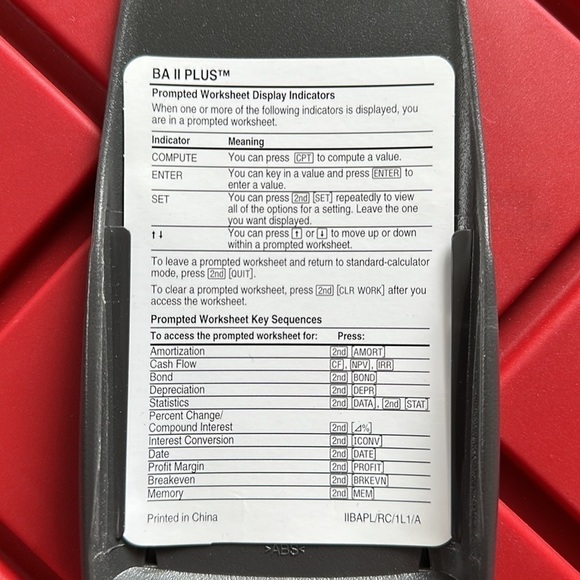 TEXAS Instruments BA II Plus Calculator - Picture 2 of 2